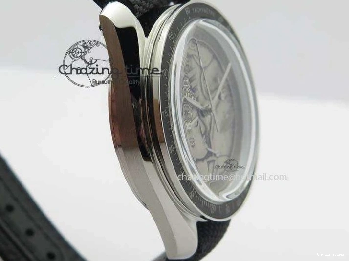 0701 Speedmaster JHF SS ‘Work on the Moon’ Gray Dial On Black Nylon Strap WaterResistant 8207